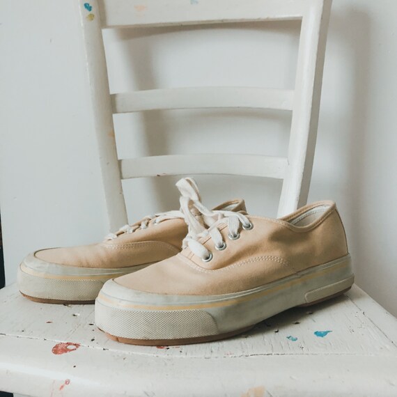 Chunky platform Keds vintage 90s yellow 8