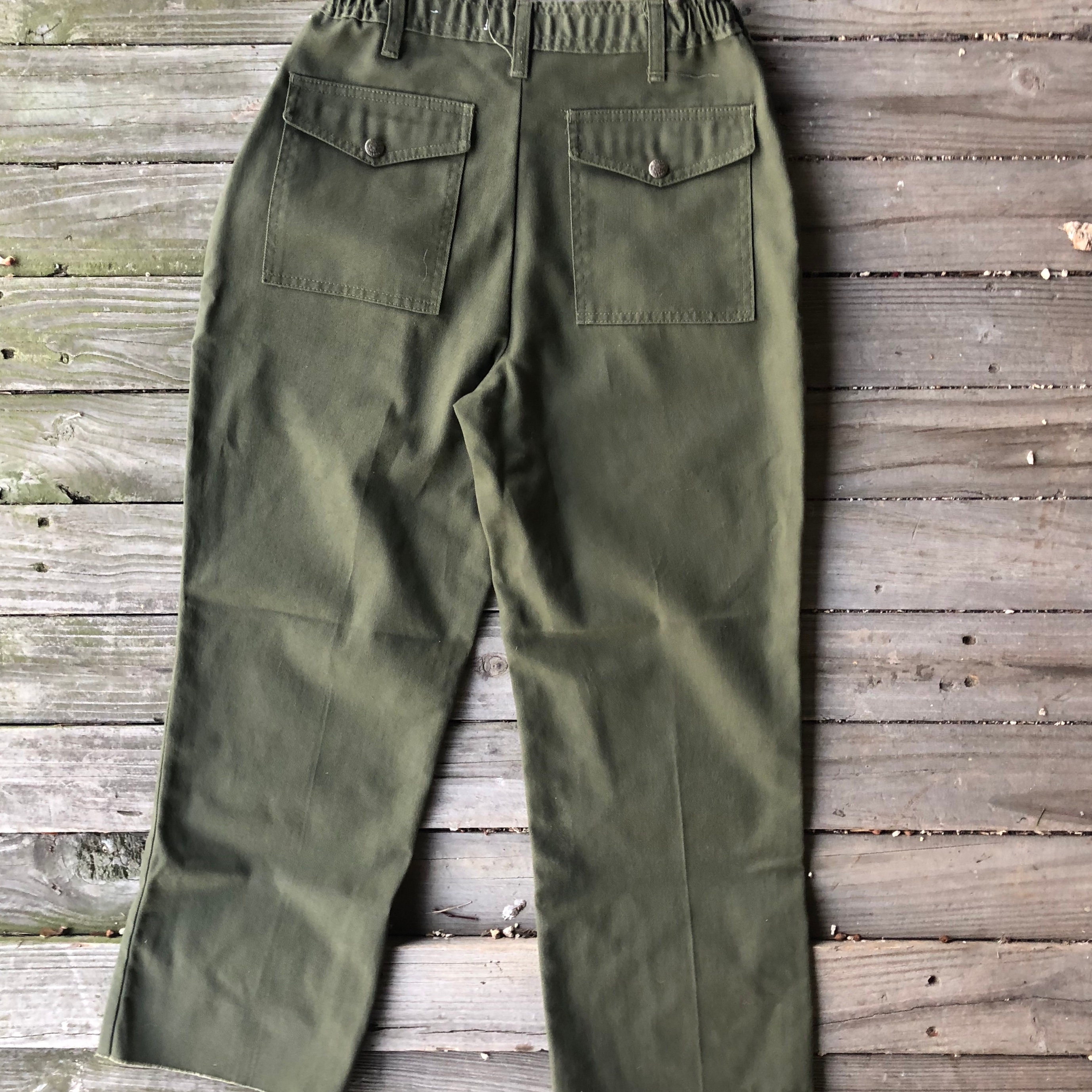 Cropped Boy Scout uniform pants frayed vintage small Etsy