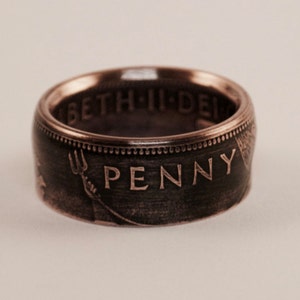 British Penny Coin Ring