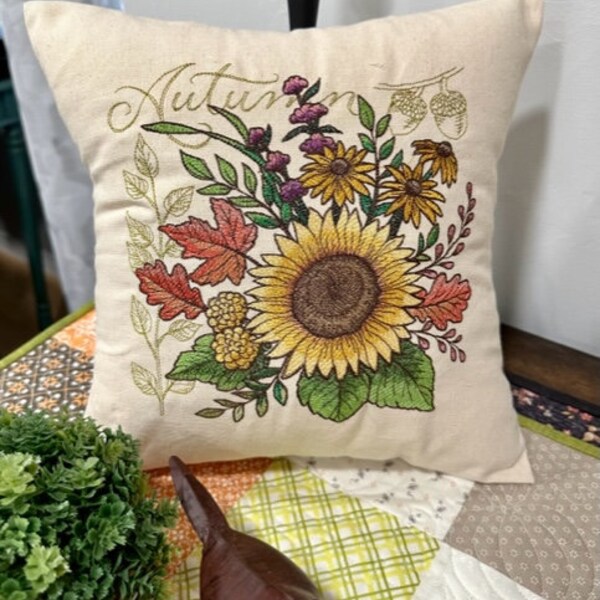 Sunflower Pillow Etsy