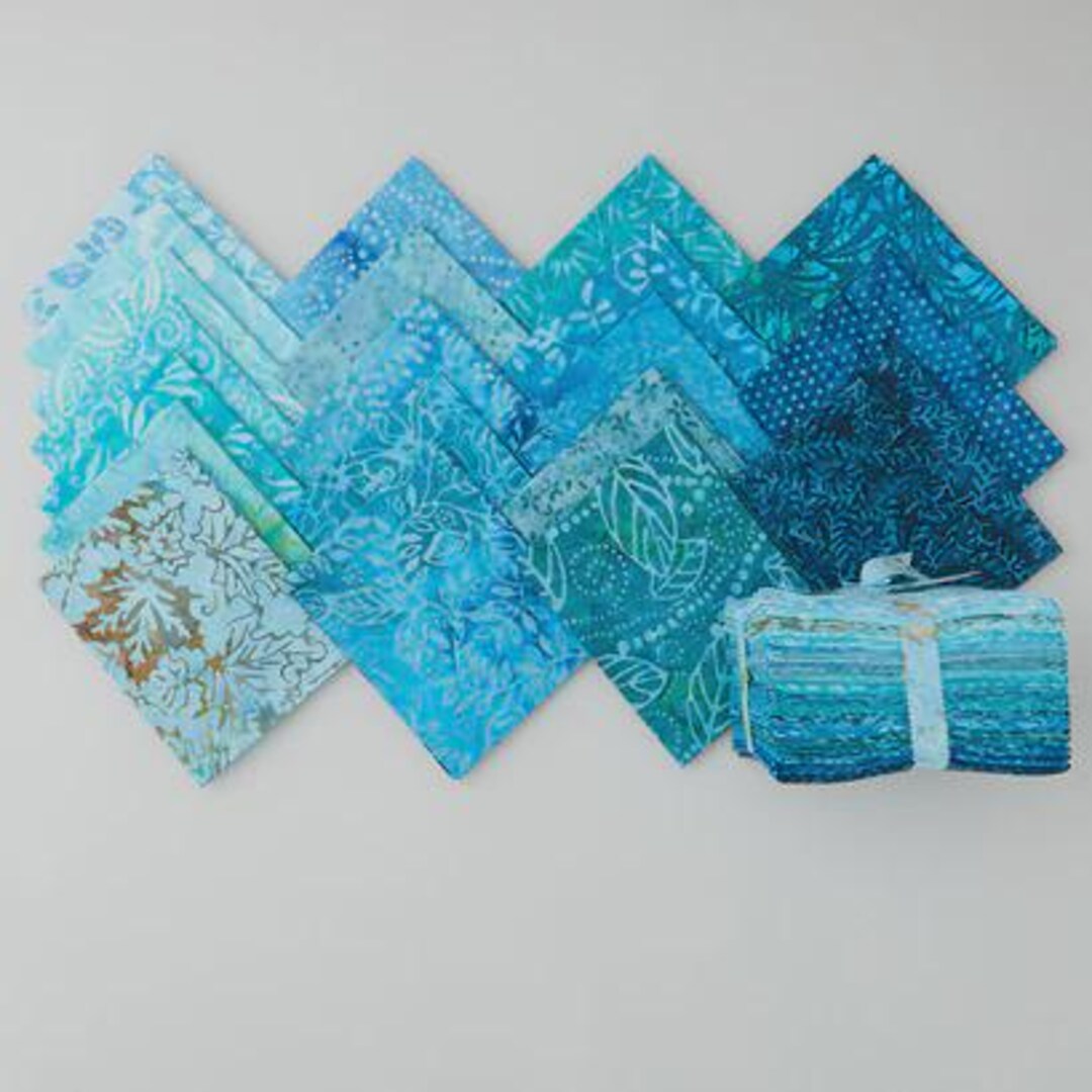 Turquoise Java Batik Fat Quarter Bundle - 20pc Maywood Studios - Etsy