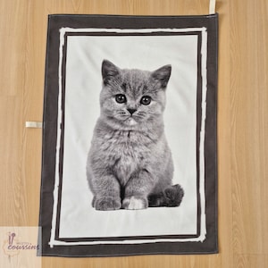 Kitchen towel with black and white cat patterns, hand towel with kitten patterns, household linen image 7