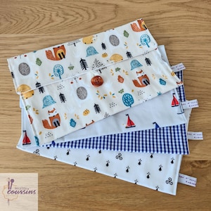Custodia per tovaglioli, custodia per tovaglioli per bambini, custodia con motivo bretone, custodia con motivo barca a vela, aereo o volpe