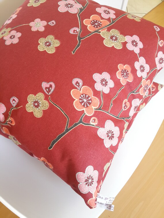 Housse De Coussin Aux Motifs De Fleurs De Cerisier Japonais
