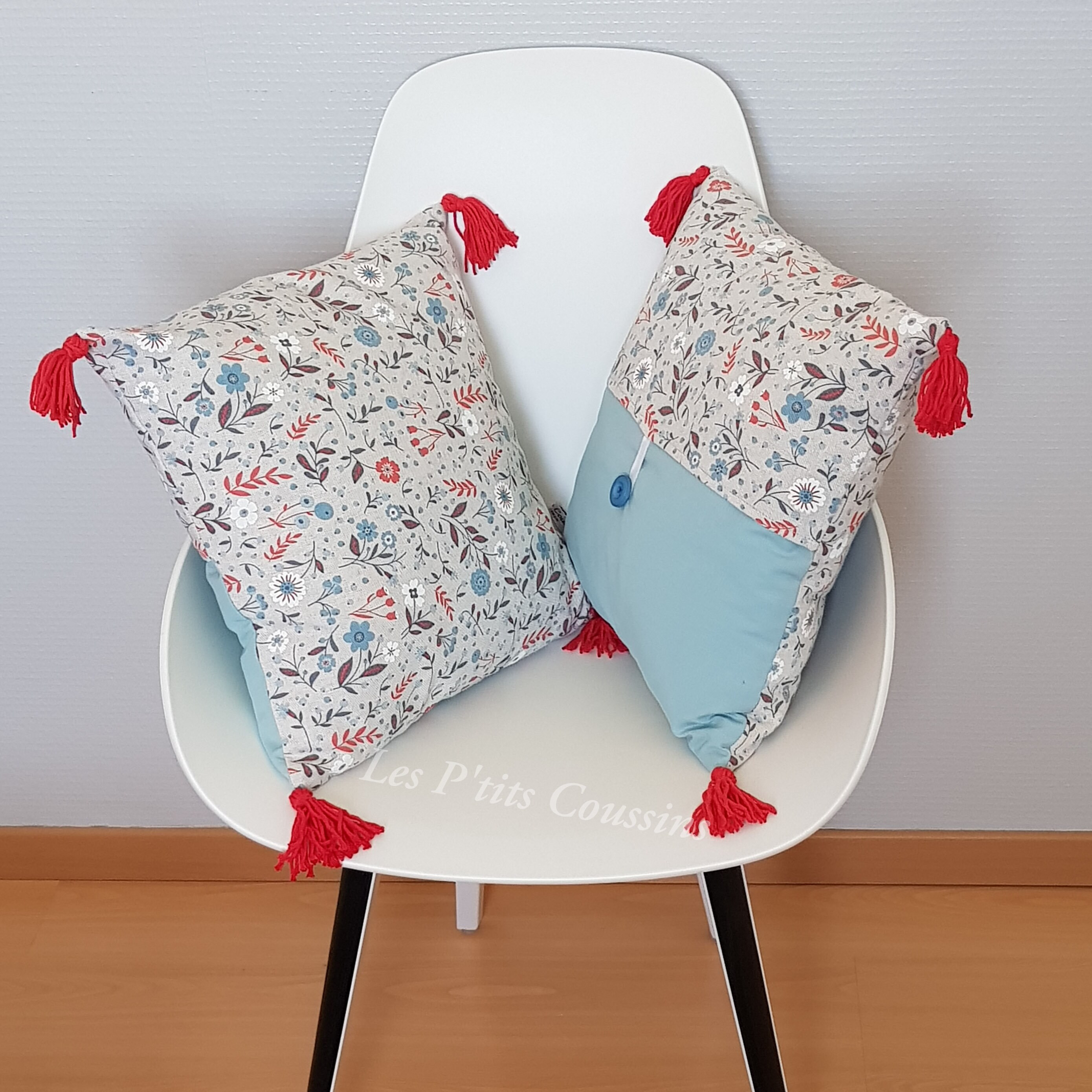 Housse de Coussin Aux Motifs Petites Fleurs Multicolores Au Style Bohème