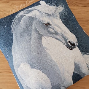 Horse patterned cushion cover for a country decoration, gift for horse lovers image 9