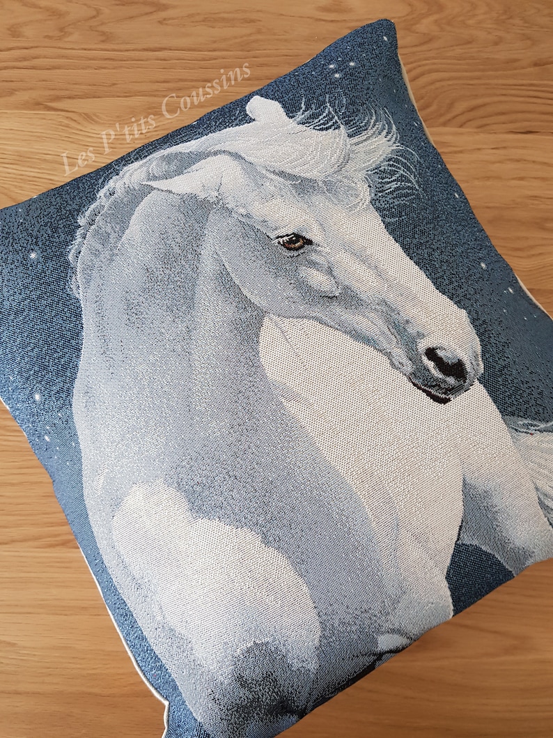 Horse patterned cushion cover for a country decoration, gift for horse lovers image 9