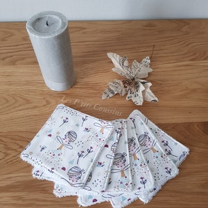 Washable wipe for baby or mother with fairy motifs and organic cotton sponge with matching basket image 7