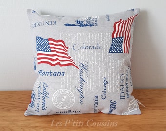 American flag patterned cushion cover, American decorative cushion, industrial decorative accessory