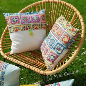 Coussin Déco Vintage Au Crochet – Rubik's Cube – Années 80/90