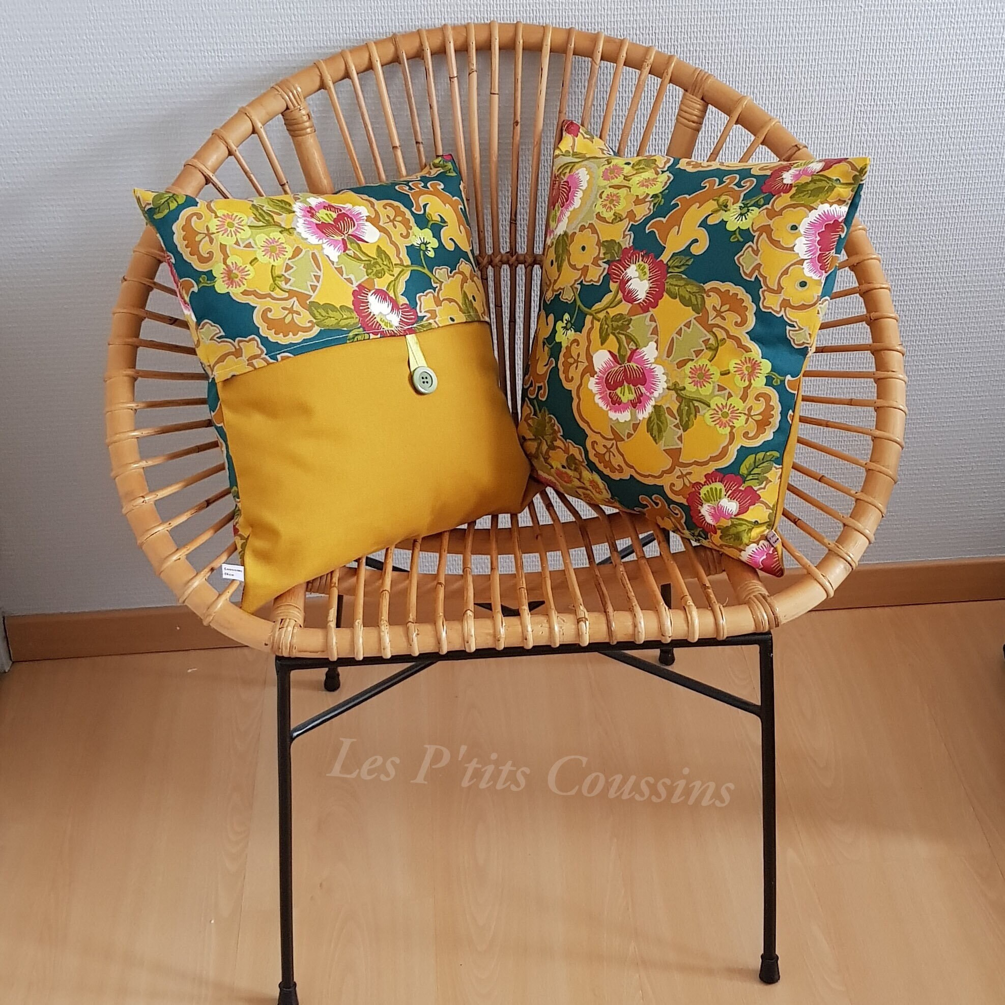 Housse de Coussin Aux Motifs Fleurs Au Style Bohème