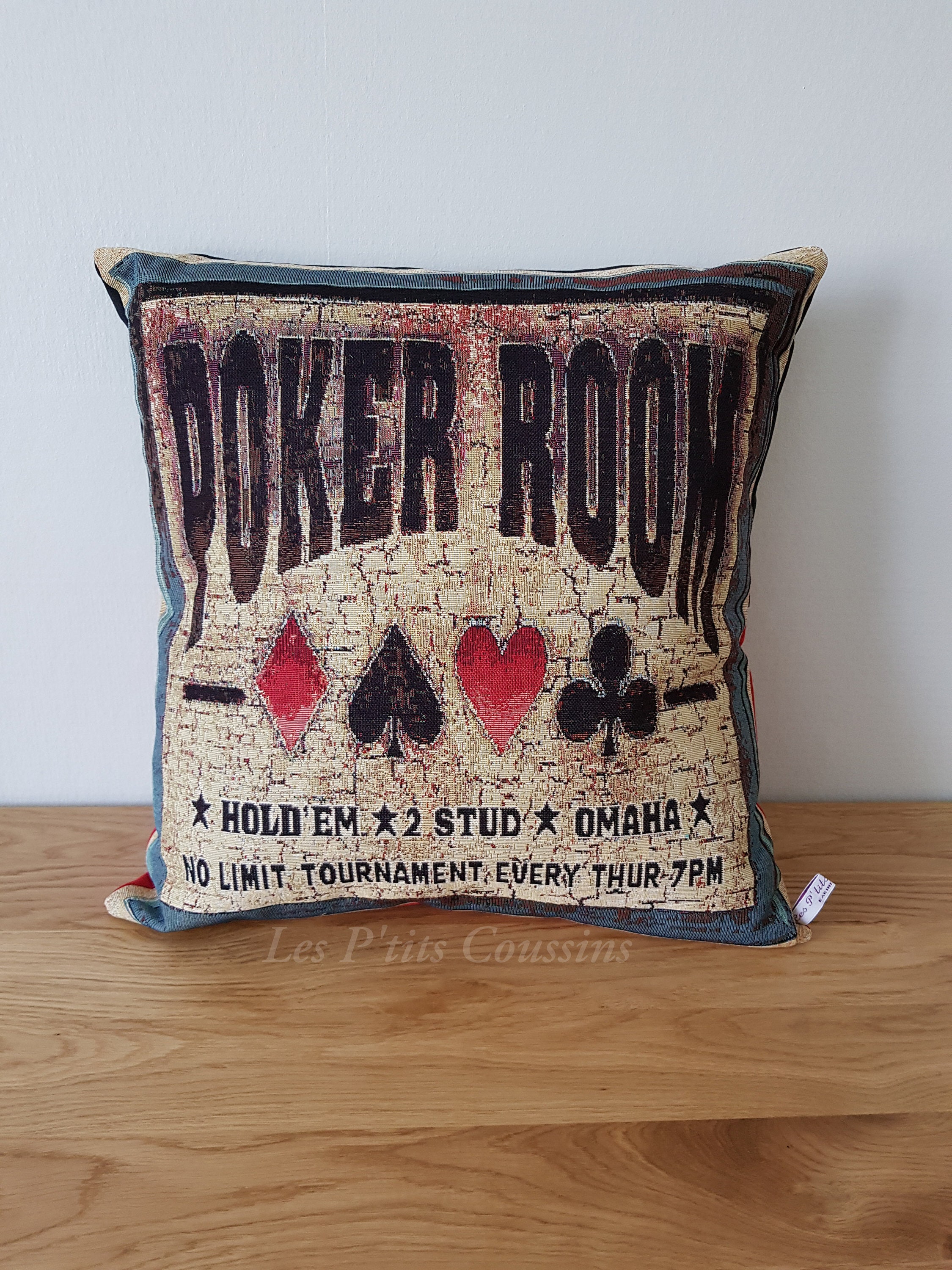 Housse de Coussin Aux Motifs Carte Poker