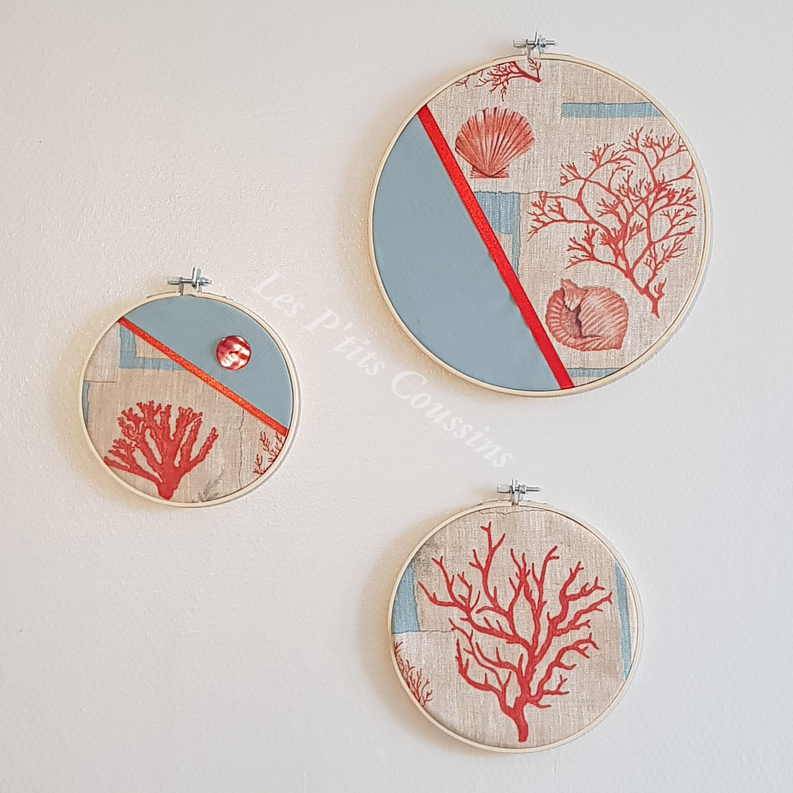 Décorations Murales Au Motifs Marins Coraux et Coquillages