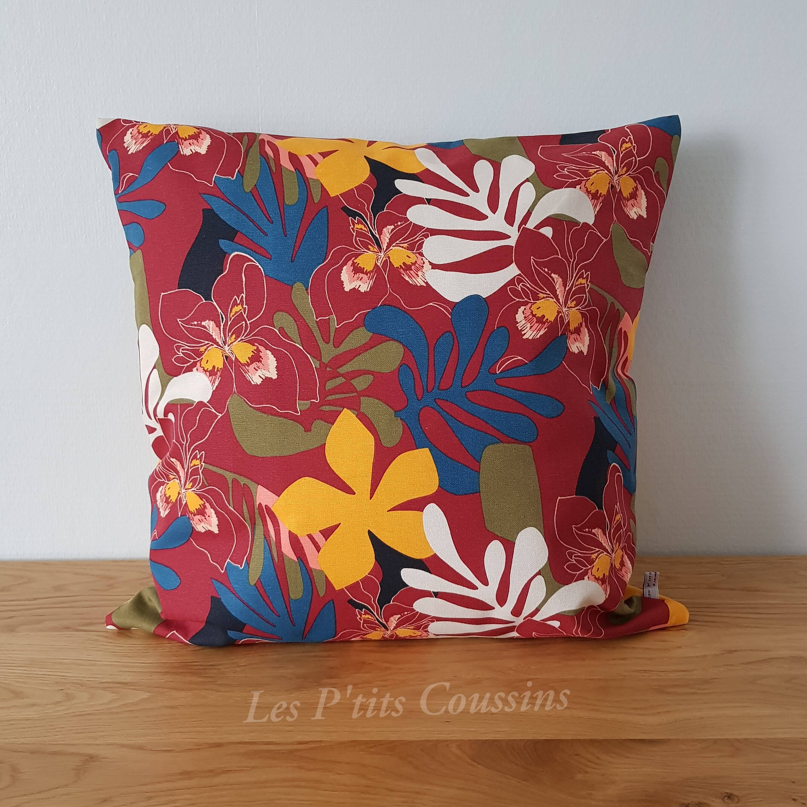 Housse de Coussin Aux Motifs Feuillages Tropicaux Modernes