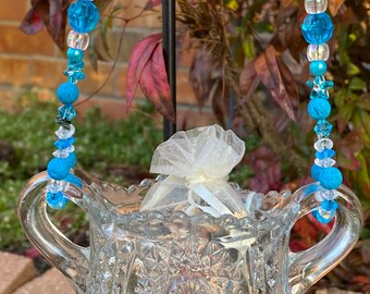 Bird Feeder Hanging Bird Feeder Beaded Bird Feeder Candleholder Succulent Planter Jewelry Holder Birthday Gift Garden Art