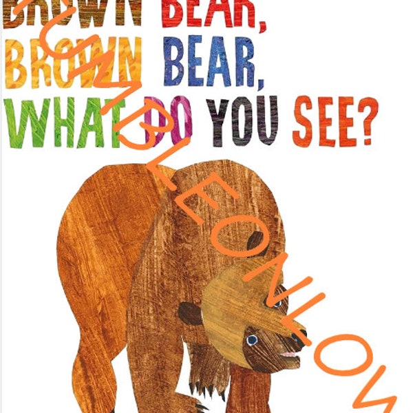 PNG/SVG FILE   Brown Bear, Brown Bear