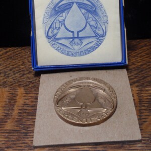 State of New Jersey Tercentenary Bronze Medal with box
