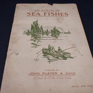 Tobacco Card Album of Sea Fishes Including 25 Cards