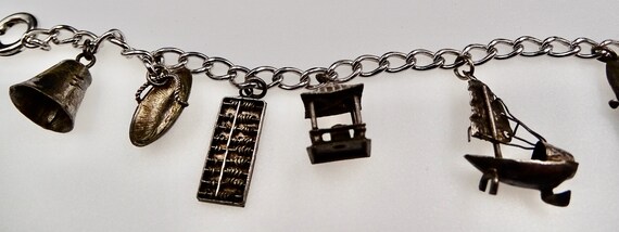 Bracelet Charm En Argent Sterling Vintage - Chine - Occasion Bon état