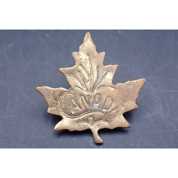 Vintage Possibly Antique Canadian Maple Leaf Coppe