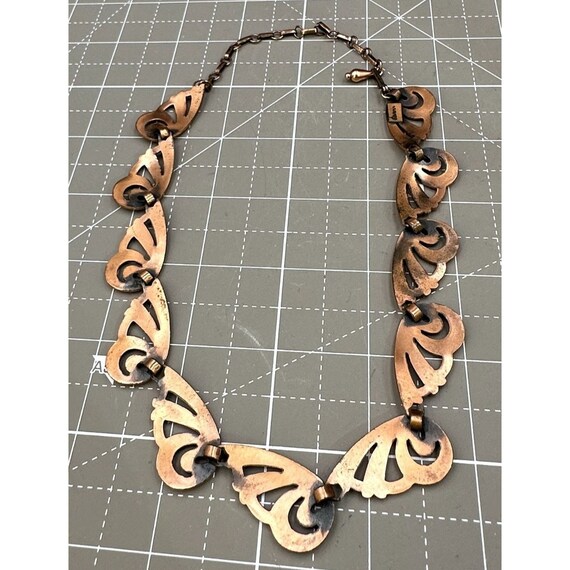 Renior Copper Mid Century Solid Copper Necklace a… - image 2