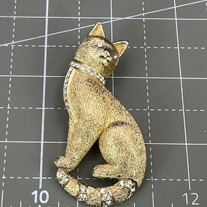 dior ねこ　ブローチ Christian Dior Cat Kitty Brooch Pin Signed by