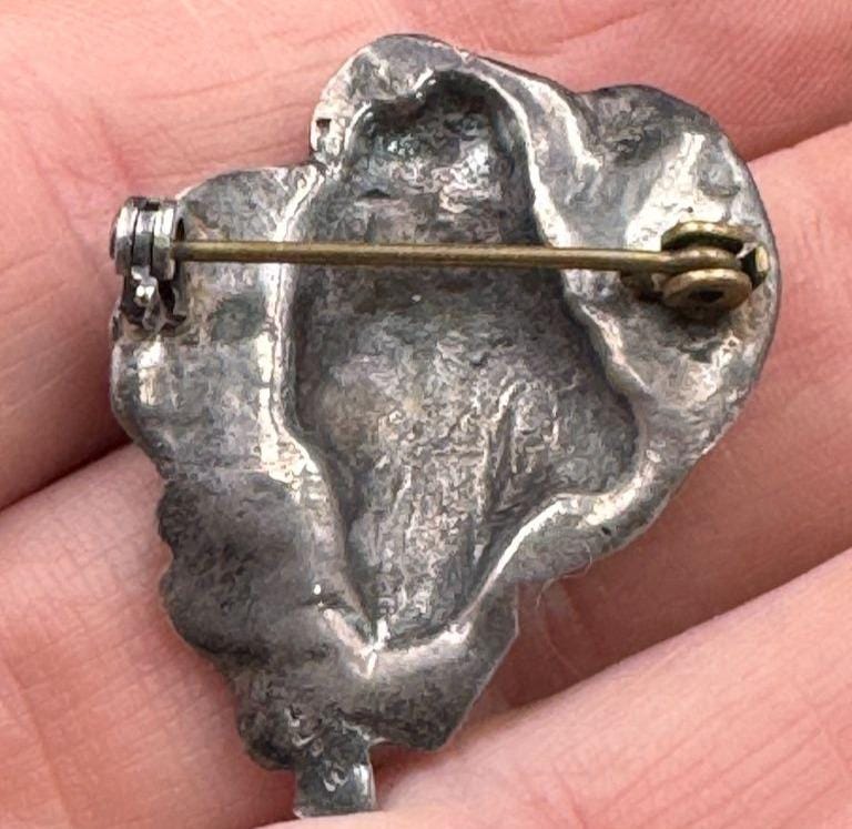 Broche Vintage Art Nouveau – Visage De Femme Au Chapeau – Arthus Bertrand