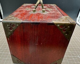 麻雀牌　アンティーク木箱　中国工芸 アンティーク中国麻雀セット 木箱トレイ 現状渡し - Etsy 日本