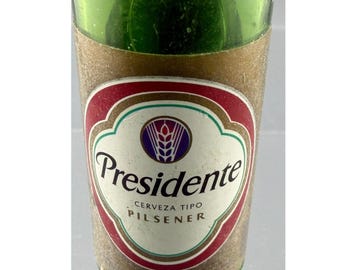 Abrebotellas magnético de estilo vintage para cerveza Presidente, República Dominicana.