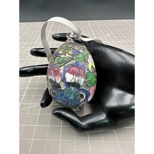 Vintage Asian Champleve Enamel Antique Peacock Ornament