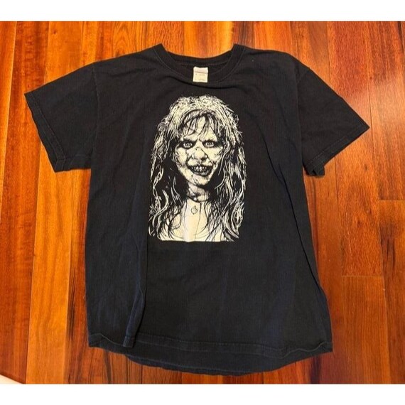 Vintage the Exorcist Horror Movie Black Tee Shirt Large Halloween