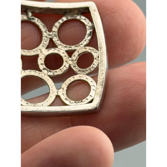 Sterling Silver Openwork Circle Bangle Bracelet w… - image 8