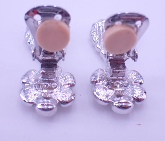 KJL Kenneth Jay Lane Dangle Rhinestone Clip Earri… - image 2