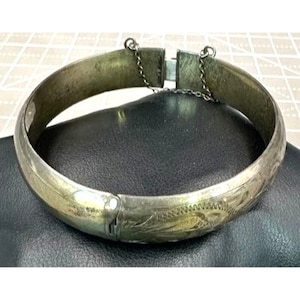 Birmingham England Sterling Silver Bangle Bracelet  Fully Hallmarked