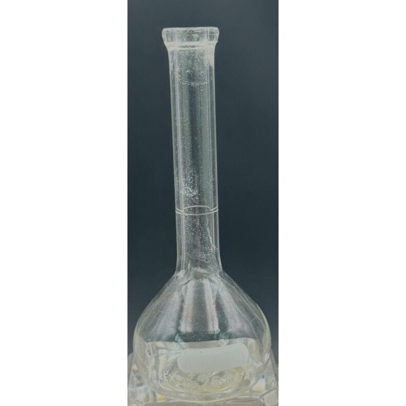 Pyrex A 5581 25ml Volumetric Flat Bottom Flask Glass Vintage Vase Stick ...