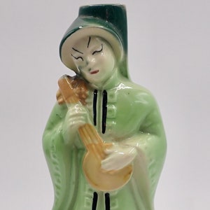 Vintage Asian Woman Figure Porcelain Lamp Base