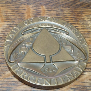 NJ Tercentenary 1964 Bronze Medal