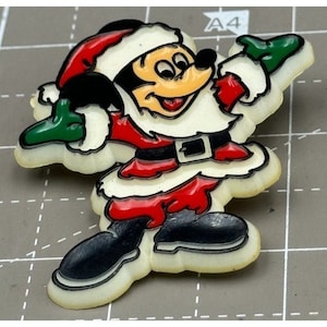 Vintage Walt Disney Productions Santa Mickey Mouse Pin