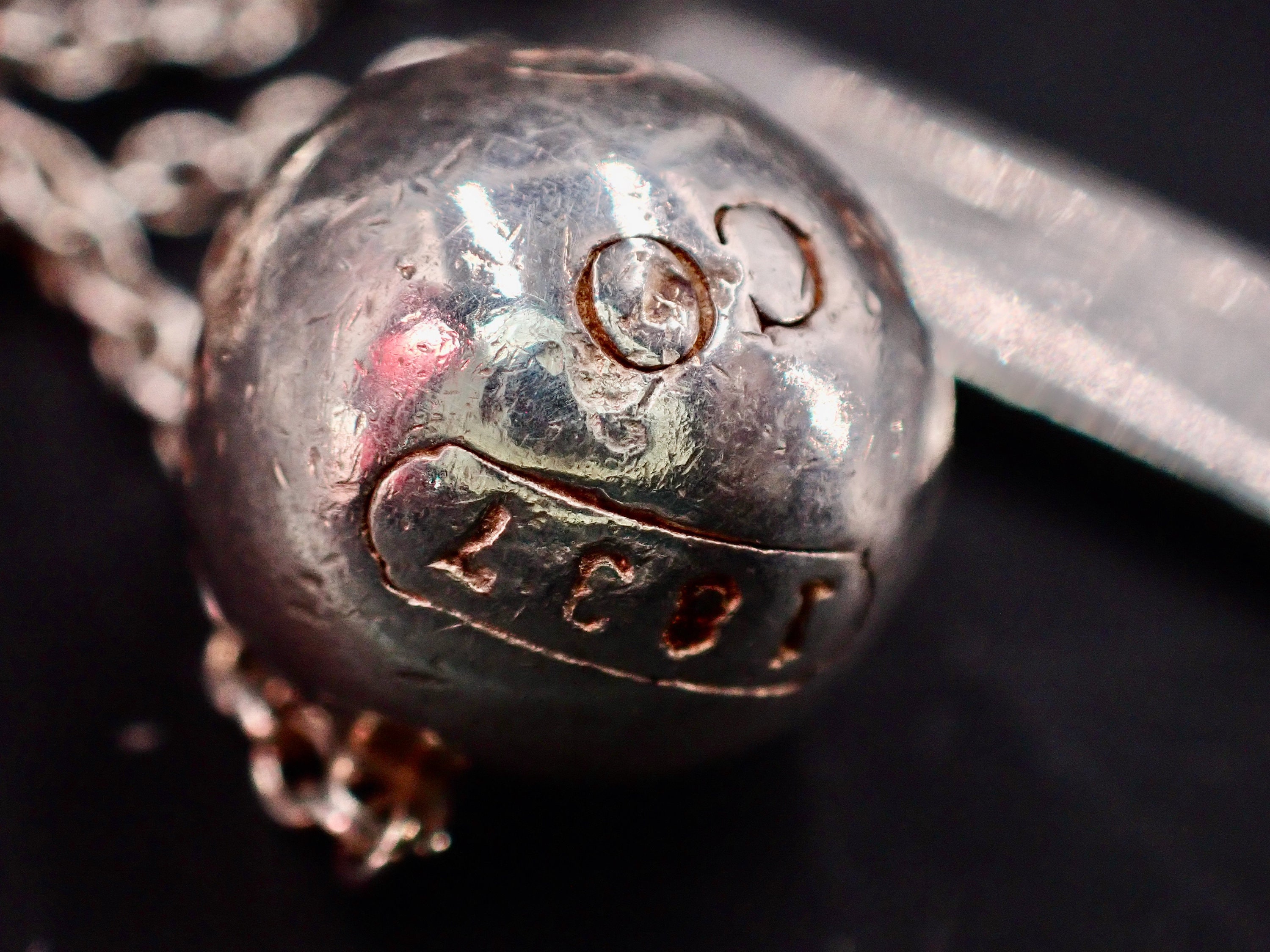 Vintage Tiffany Peretti Keychain With 1837 Dangling Ball