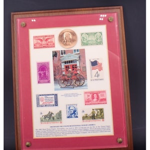 George Washington Friendship Fire Co Bicentennial of America Stamp Bronze Plaque