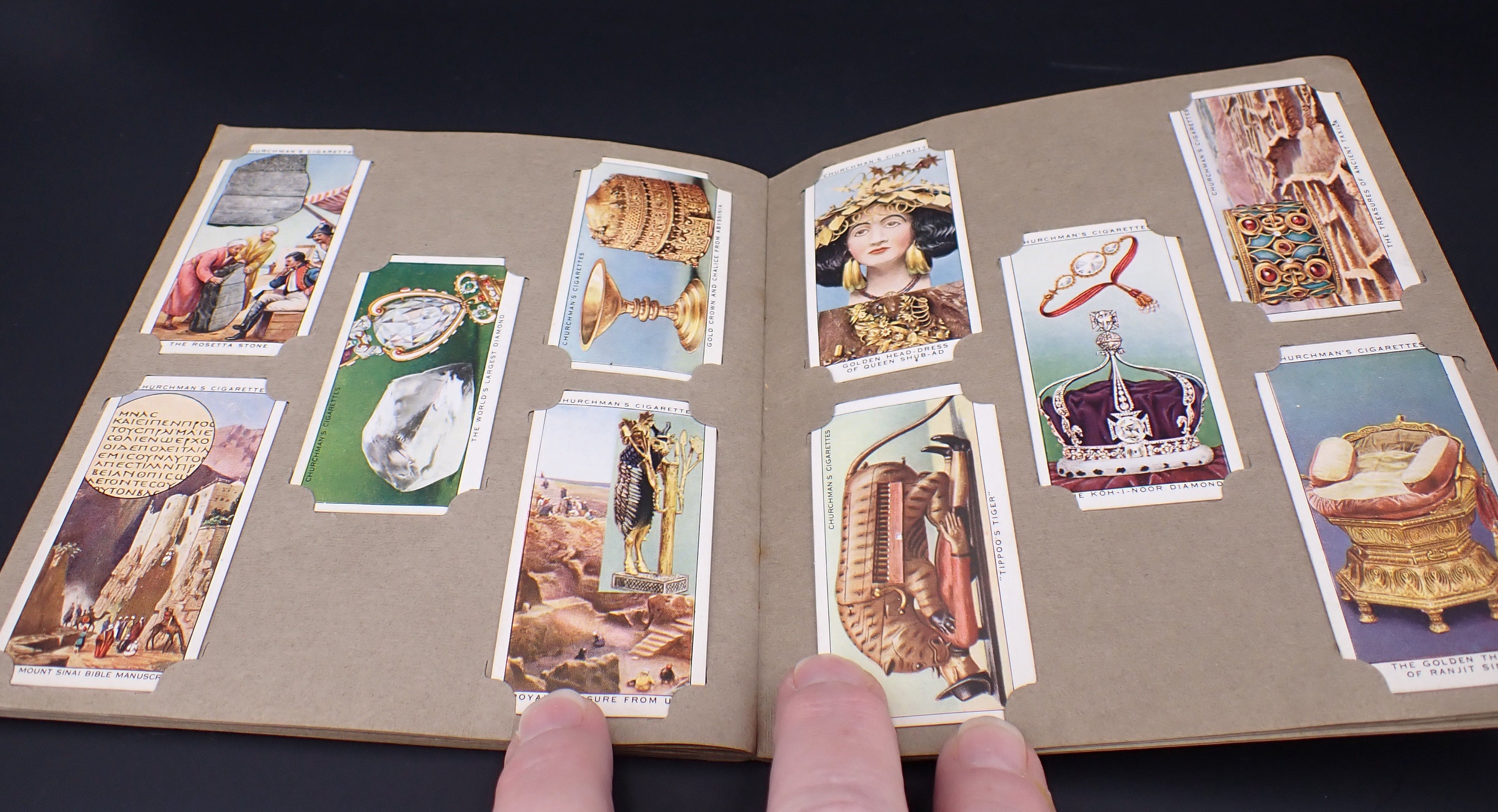 churchman's cigarettes Churchman's Cigarette Tobacco Card Picture Album Over 50 Various Cards