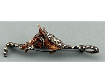 Broche équestre Vintage - Fer à Cheval - Bijou Ancien Sans Marque