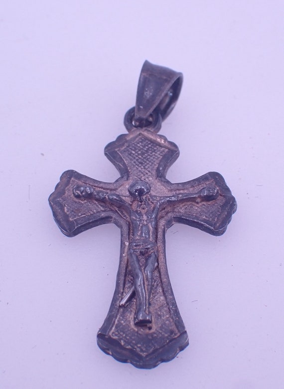 Vintage Possibly Antique Sterling Crucifix