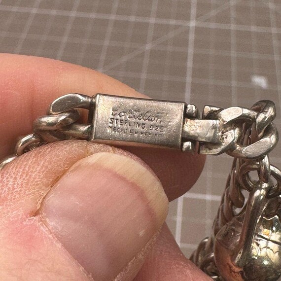 Castelan Bracelet - Etsy Vintage Sterling Silver Castelan Hecho Mexican Bracelet Nationalist Icons display picture 1
