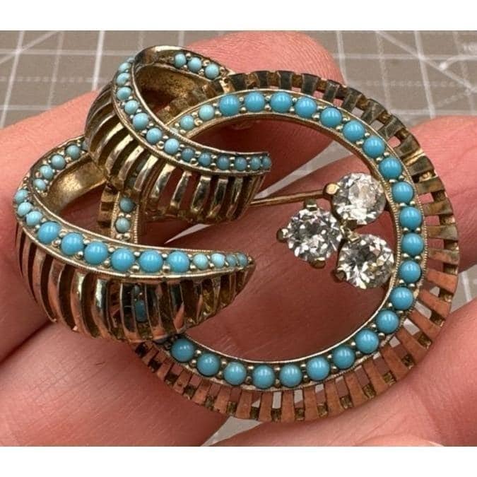 Jomaz Turquoise Brooch - Etsy