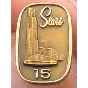 Vintage Sears 15 Year Service Recognition Pin 10K Gold Filled Pin