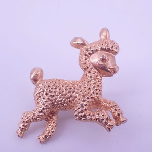 Vintage Gold Tone with Raised Texture Lamb Brooch
