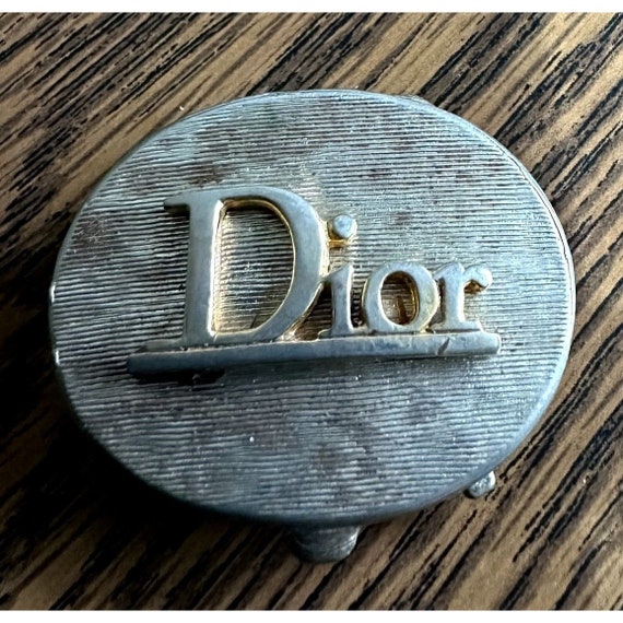 Christian Dior Silver Tone Oval Vintage Perfume Co
