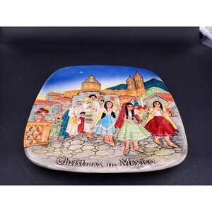 Limited John Beswick Royal Doulton Group Christmas in Mexico Square Charger Raised Design