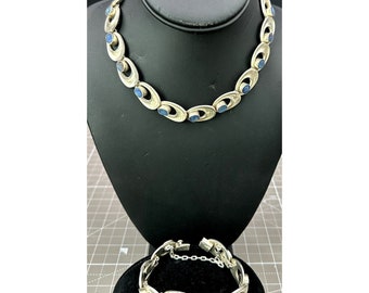 【Vintage Silver】 Taxco Wave Pendant Vintage 1950's MB Signed Taxco Mexico 950 Silver Wave Link